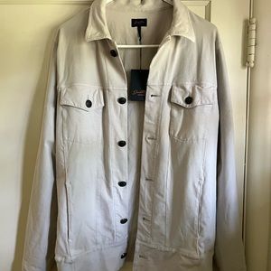 Good Man Brand Silver / Light Tan “Jean” Jacket. Medium - Brand New.